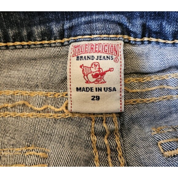 True Religion Jeans Women 29 Straight Leg Low Rise Denim Thick Stitch 29Wx33L - Picture 12 of 14